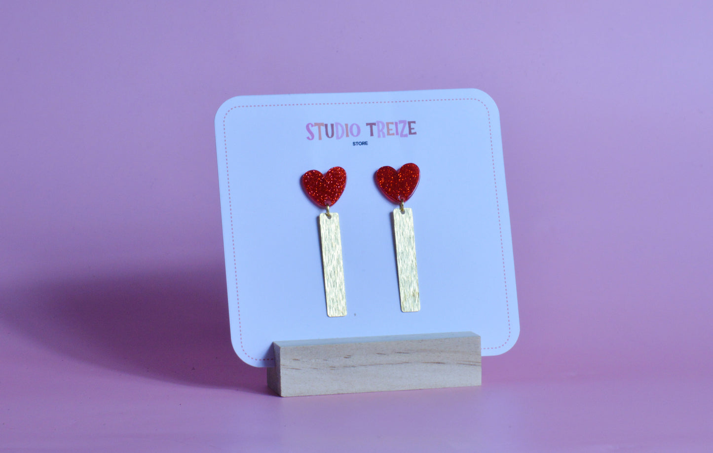 Boucles-D'oreilles Allumette coeur