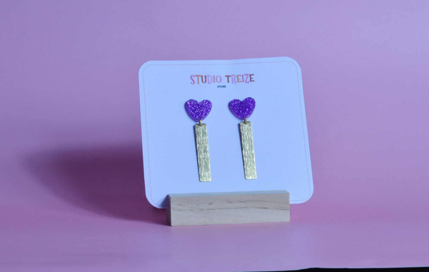 Boucles-D'oreilles Allumette coeur