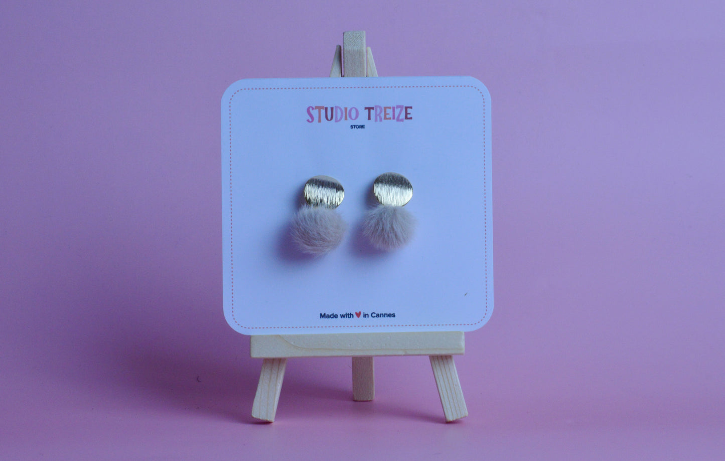 Boucles d'oreilles pompon