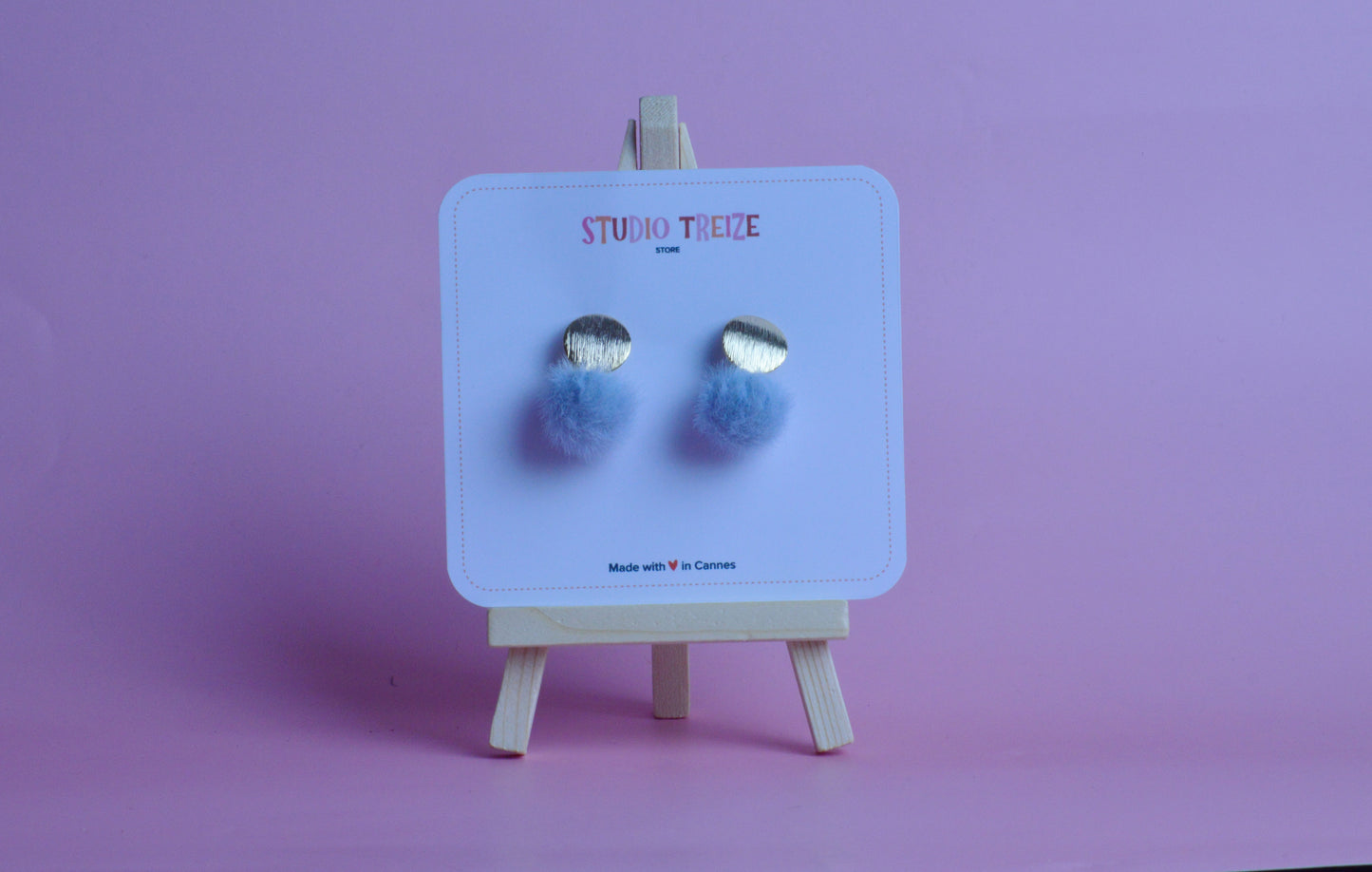Boucles d'oreilles pompon