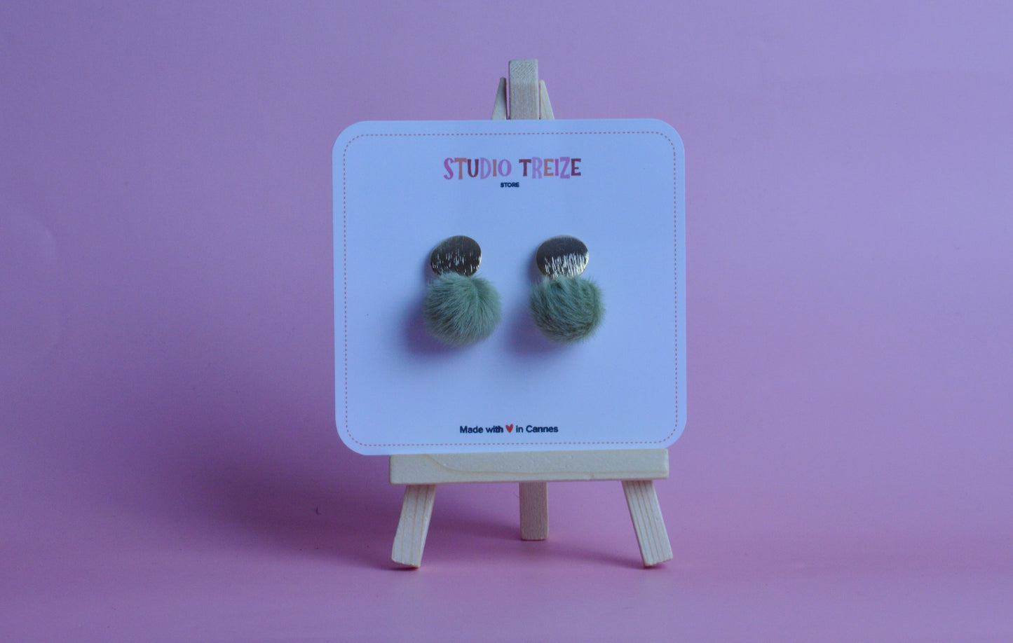Boucles d'oreilles pompon