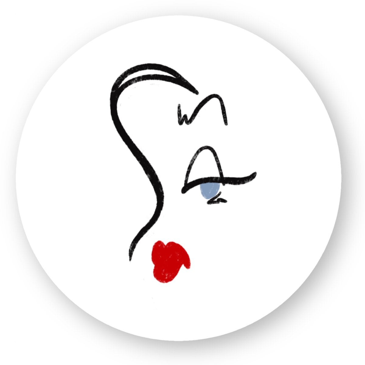 Sticker Pin-up signature